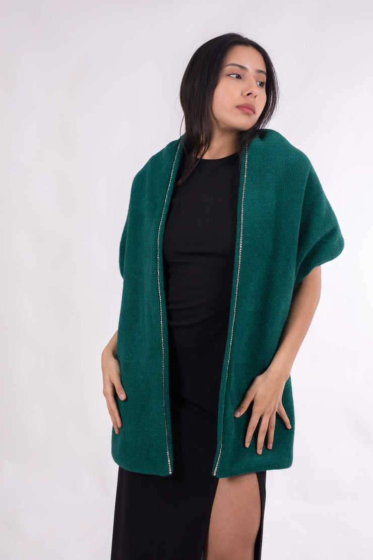 Chal Hechizo Verde con Brillantes