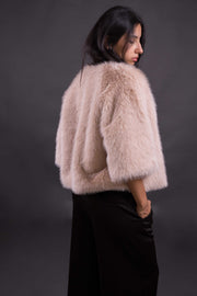 Chaqueta Lugano de pelo sintético suave – elegante, talla única 38-46