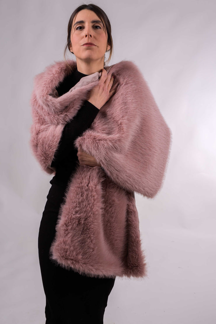 Chal de fiesta Lugano de pelo sintético suave