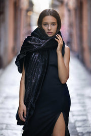 Estola de Fiesta de Lentejuelas Cannes con pelo sintetico