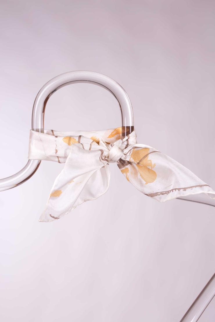 Pañuelo Seda Natural Pongé Pintado a Mano 45x45cm