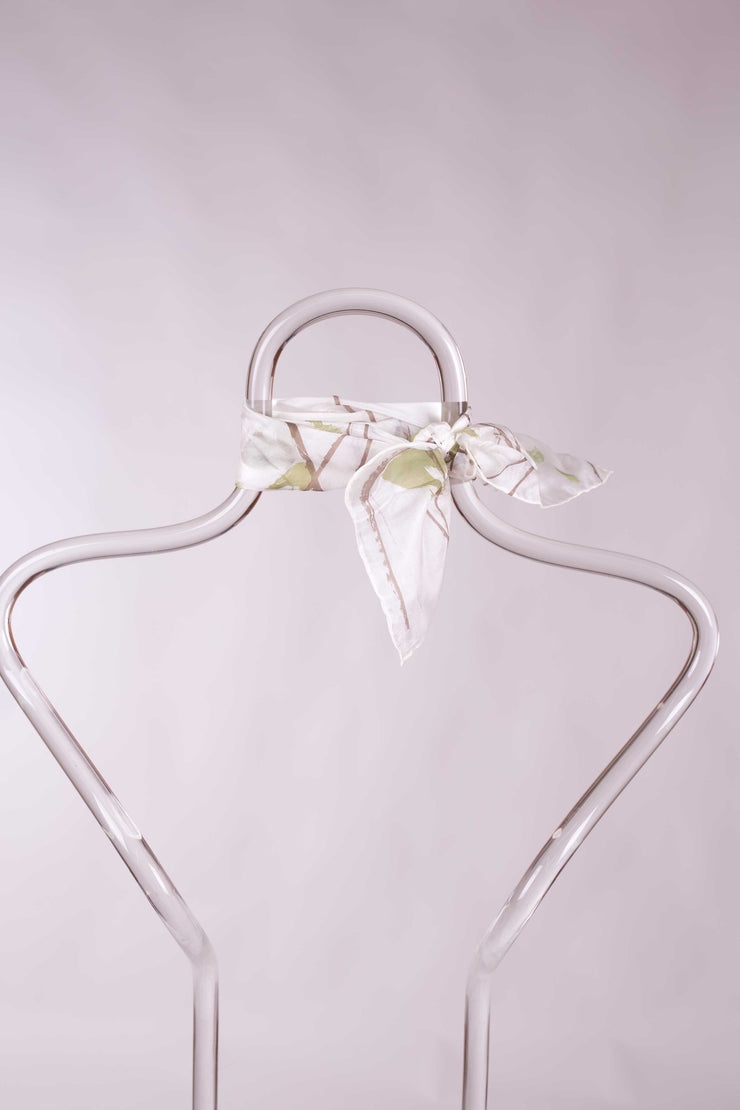 Pañuelo Seda Natural Pongé Pintado a Mano 45x45cm