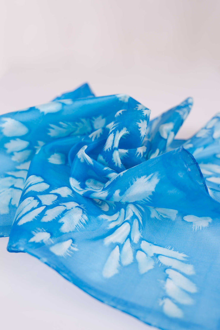 Pañuelo Pongé Seda Natural Pintado a Mano 45x45cm