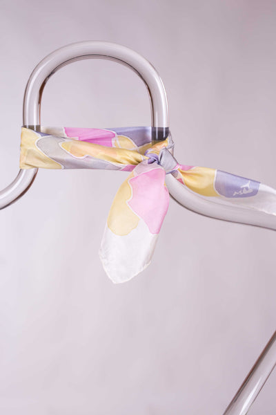 Pañuelo Seda Natural Pongé Pintado a Mano 45x45cm