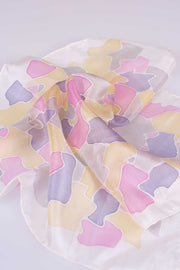 Pañuelo Seda Natural Pongé Pintado a Mano 45x45cm