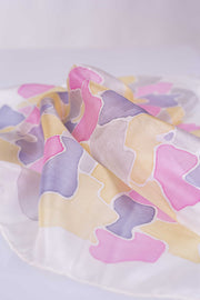 Pañuelo Seda Natural Pongé Pintado a Mano 45x45cm