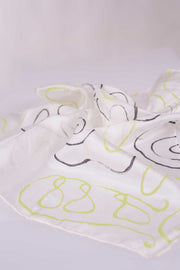 Pañuelo Seda Natural Pongé Pintado a Mano 45x45cm