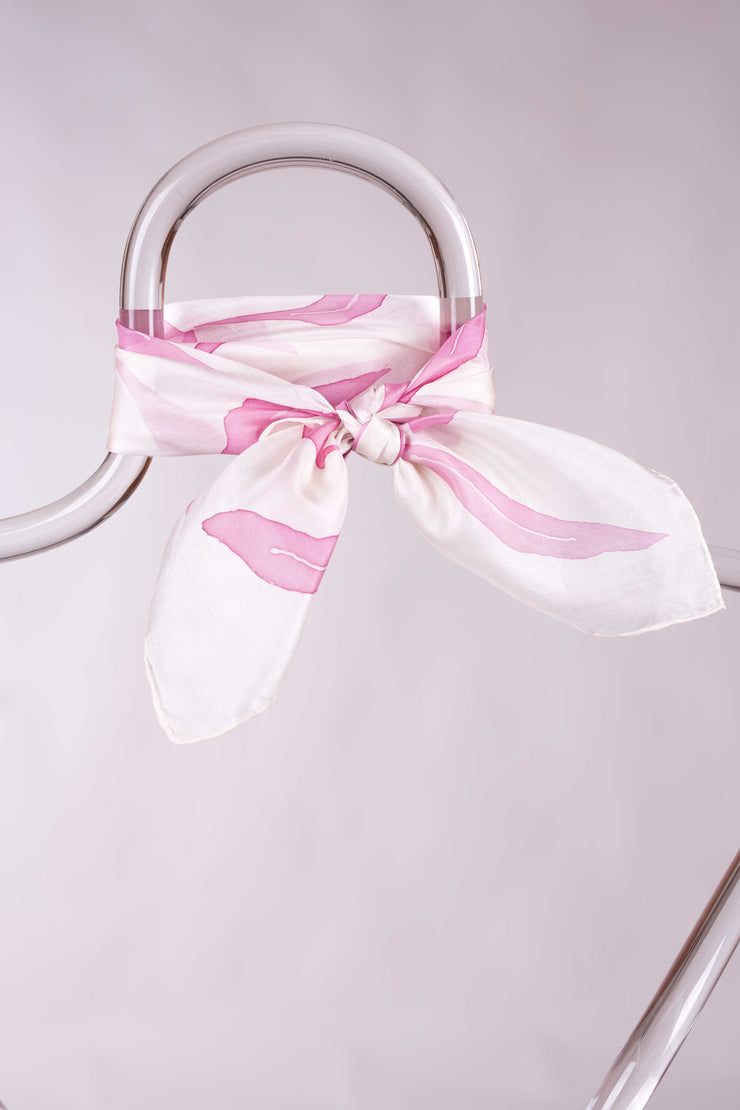 Pañuelo Seda Natural Pongé Pintado a Mano 45x45cm