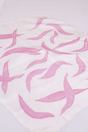 Pañuelo Seda Natural Pongé Pintado a Mano 45x45cm