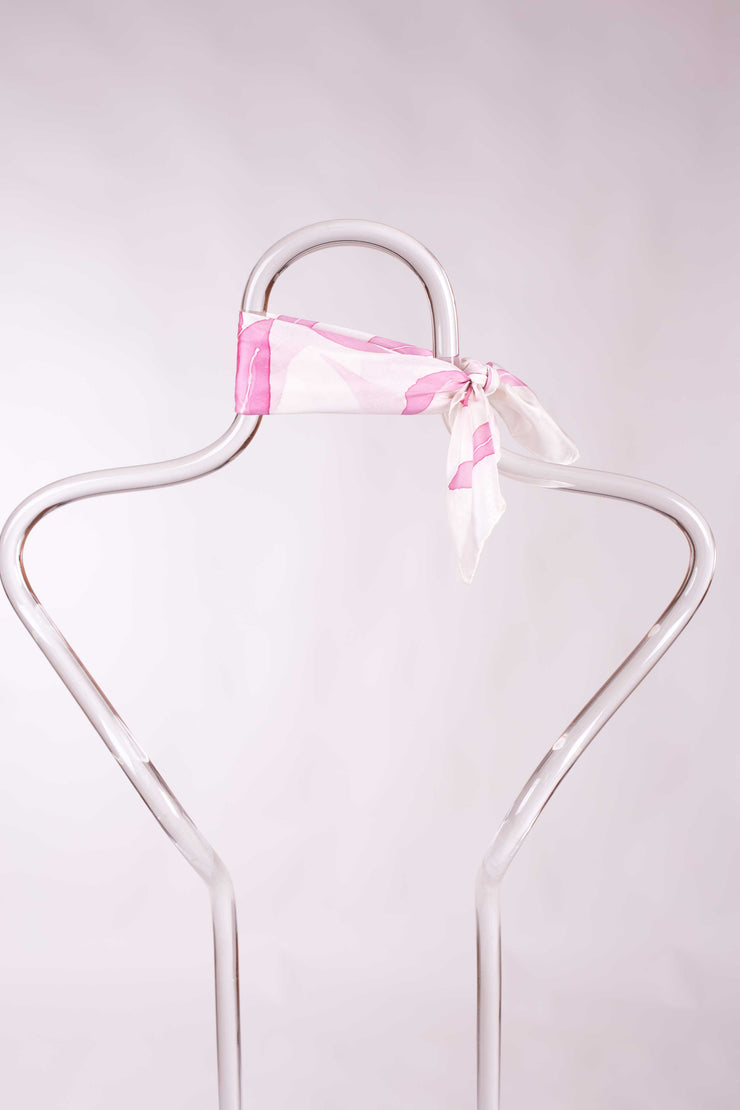 Pañuelo Seda Natural Pongé Pintado a Mano 45x45cm