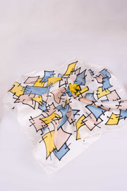 Pañuelo Seda Natural Pongé Pintado a Mano 45x45cm