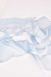 Pañuelo Pongé Seda Natural Pintado a Mano 45x45cm