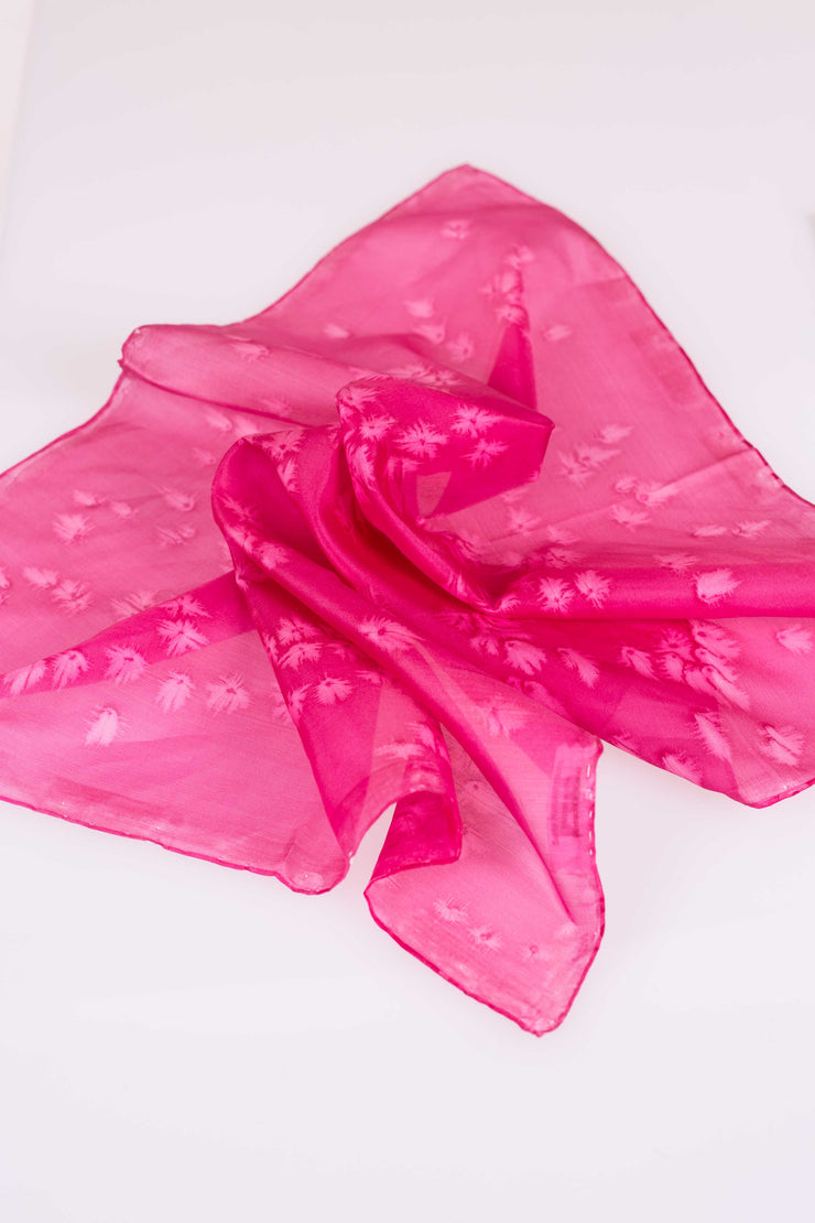 Pañuelo Pongé Seda Natural Pintado a Mano 45x45cm