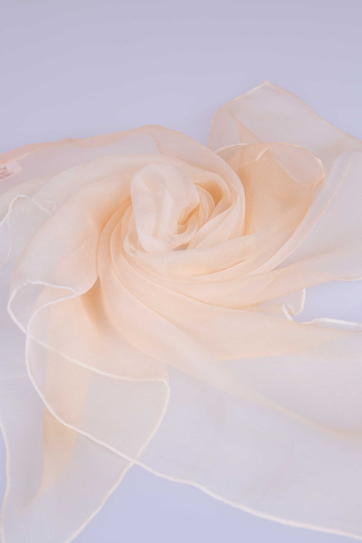 Pañuelo Cuadrado Gasa Seda Natural Pintado a Mano 55x55cm