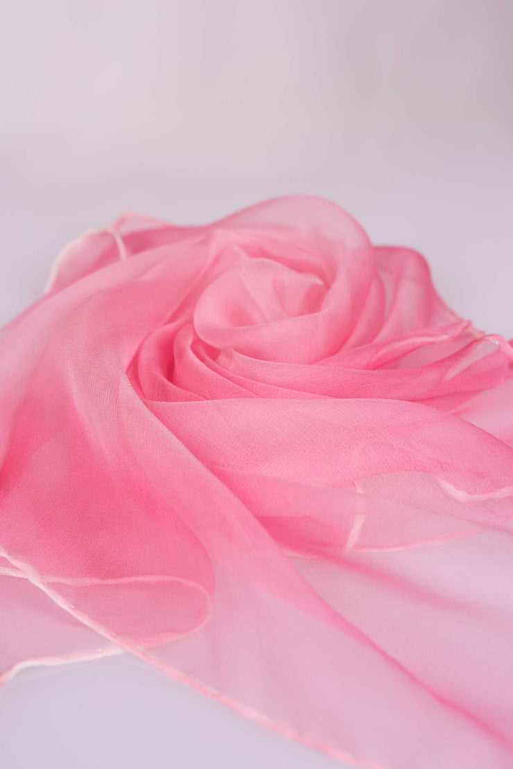 Pañuelo Cuadrado Gasa Seda Natural Pintado a Mano 55x55cm