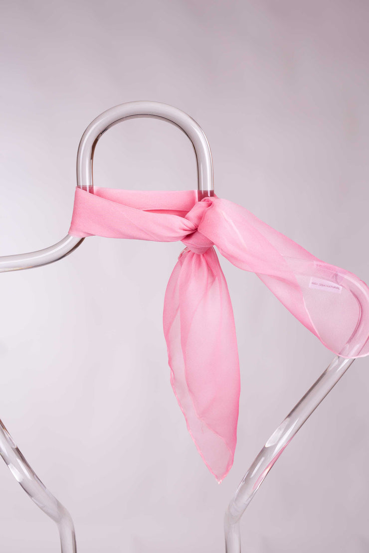 Pañuelo Cuadrado Gasa Seda Natural Pintado a Mano 55x55cm