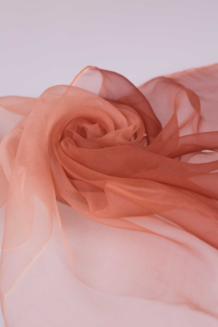 Pañuelo Cuadrado Gasa Seda Natural Pintado a Mano 55x55cm