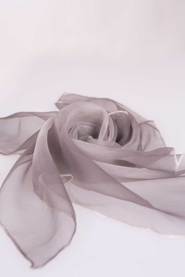 Pañuelo Cuadrado Gasa Seda Natural Pintado a Mano 55x55cm