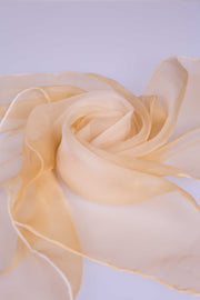 Pañuelo Cuadrado Gasa Seda Natural Pintado a Mano 55x55cm