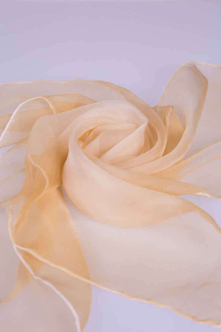 Pañuelo Cuadrado Gasa Seda Natural Pintado a Mano 55x55cm