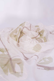 Pañuelo Cuadrado Gasa Seda Natural Pintado a Mano 55x55cm