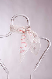 Pañuelo Cuadrado Gasa Seda Natural Pintado a Mano 55x55cm