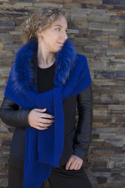 Bufanda Lana con Zorro Alice Azul