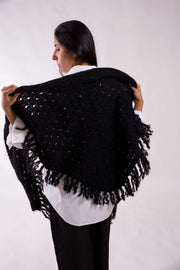 Mantón con Flecos Lana Gebe