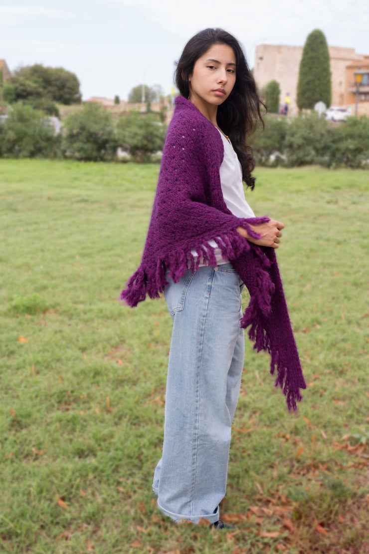Mantón con Flecos Lana Gebe