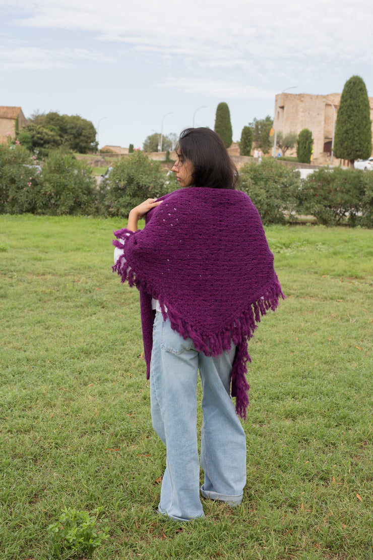 Mantón con Flecos Lana Gebe