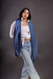 Chal Reversible Seda Natural y Lana