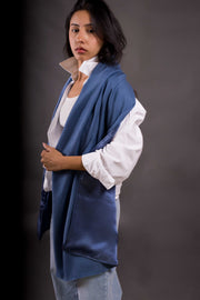 Chal Reversible Seda Natural y Lana