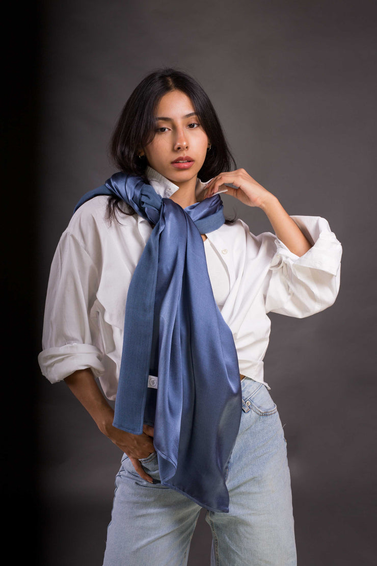 Chal Reversible Seda Natural y Lana