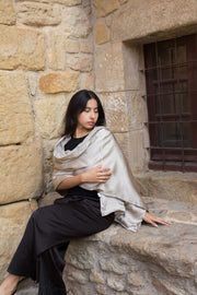 Chal Reversible Seda Natural y Lana