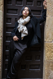 Chal Reversible Seda Natural y Lana