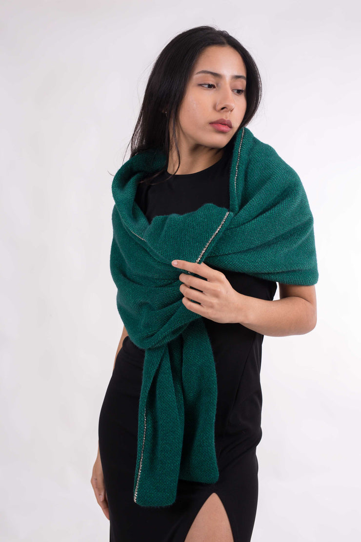 Chal Hechizo Verde con Brillantes