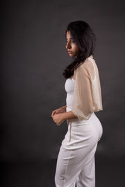 Torera Ivonne dorada de fiesta para mujer – Chaqueta elegante para bodas y eventos