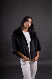 Chaqueta Lugano de pelo sintético suave – elegante, talla única 38-46