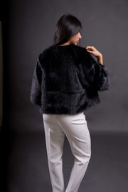 Chaqueta Lugano de pelo sintético suave – elegante, talla única 38-46