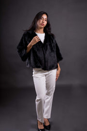 Chaqueta Lugano de pelo sintético suave – elegante, talla única 38-46