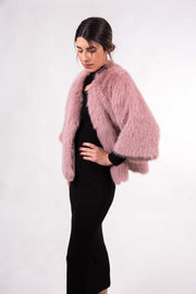 Chaqueta Lugano de pelo sintético suave – elegante, talla única 38-46