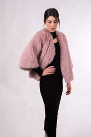 Chaqueta Lugano de pelo sintético suave – elegante, talla única 38-46