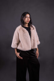 Chaqueta Lugano de pelo sintético suave – elegante, talla única 38-46