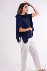 Poncho Trendy Plumas