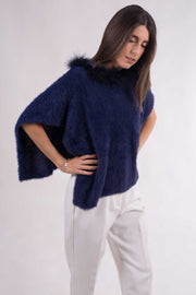 Poncho Trendy Plumas