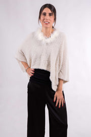 Poncho Trendy Plumas