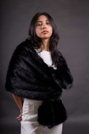 Chal de fiesta Lugano de pelo sintético suave