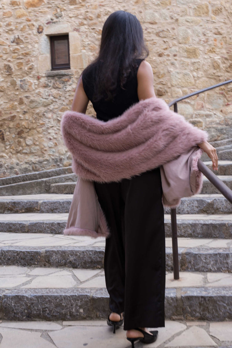 chal fiesta invierno rosa pelo sintético MR complements