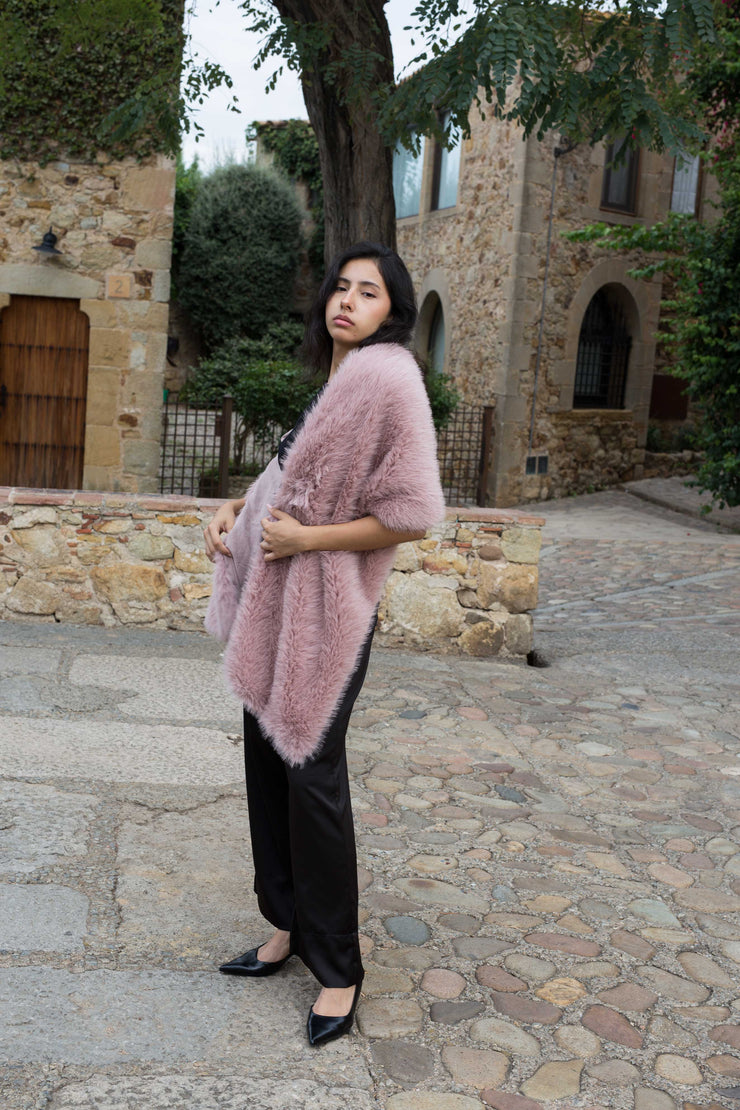 Chal de fiesta Lugano de pelo sintético suave