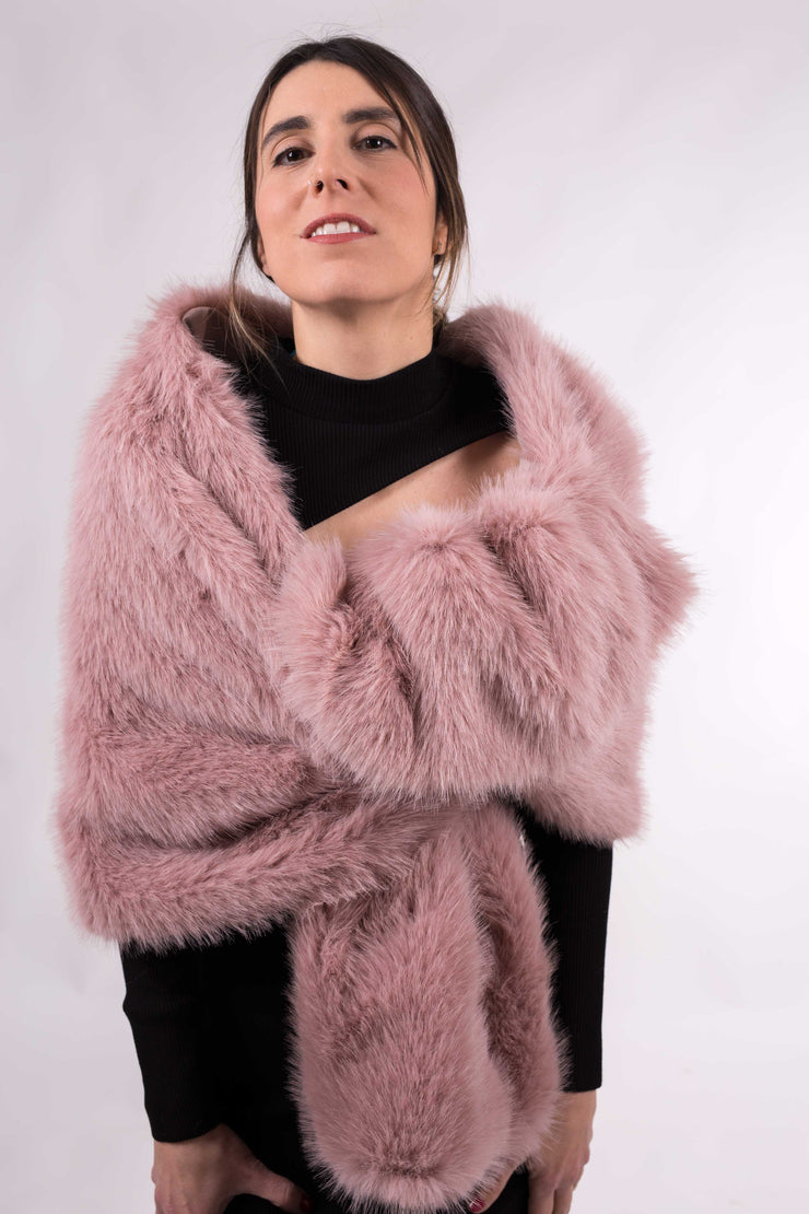 Chal de fiesta Lugano de pelo sintético suave